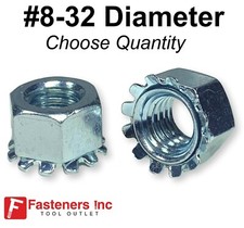#8-32 K-Lock Hex Star Lock Nuts Kep Zinc Plated External Tooth Washer Keps Nut picture