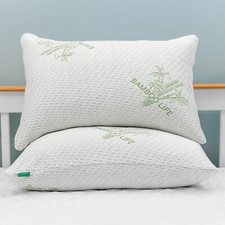 Elif Bamboo Pillows Adjustable Shredded Memory Foam Bed Pillows King or Queen picture