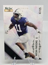 2021 Wild Card MATTE - Micah Parsons #MBC-18 White Foil-10 Stripe /125 (RC) PSU picture