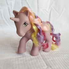 Vintage G1 MLP My Little Pony STREAKY Rainbow Curl Purple Unicorn picture