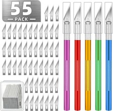 Kit Exacto Knife Set 50 Blade Refill Xacto 5PCS Leather Craft Pen Cutter Razor picture