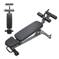VEVOR Sit Up Bench Curved Ab Bench 4 Adjustable Height Reverse Crunch Handle picture