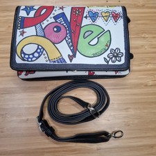 Brighton Tom Clancy The Art Of Love Leather Crossbody Wallet Glam Squad NWOT picture