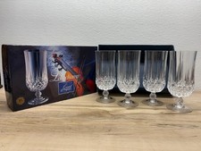 Vtg 1984 Set Of 4 D'Arques Longchamp 24% Crystal Ised Tea Water Goblets France picture