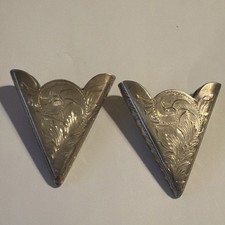 Vintage Native American Fritch CTI Sterling Silver  Collar Tips picture