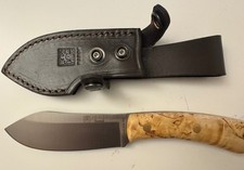 Joker Nessmuk Fixed Knife Sandvik 14C28N Steel Full Blade Curly Birch Handle picture