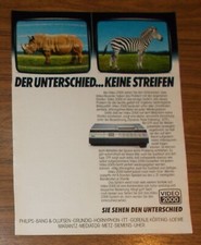Rare Advertising Vintage PHILIPS VR 2023 Video 2000 Video Recorder 1982 picture