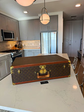 Authentic Louis Vuitton Bisten Trunk RARE Monogram Vintage picture