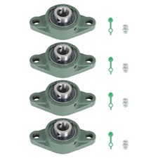 4PCS UCFL204-12 Solid Pillow Block Flange Mounted Bearing 3/4