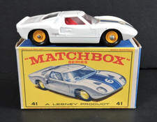 Vtg Lesney Matchbox No. 41 Ford G.T. Racer w/ Style D Box Near Mint picture