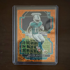 2021 Panini Prizm Jaylen Waddle #338 Orange Lazer Prizm (RC) Dolphins picture