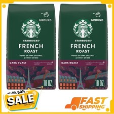 ( 2 Pack ) Starbucks French Roast, Ground Coffee, Dark Roast, 18 oz picture