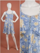 Vintage 1990s Femme Romantic Rose Print Slip Dress Size L picture