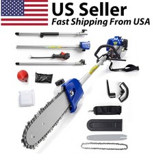 52CC Pole Saw 2 Stroke Gas Powered 16 Ft Triming Height for Tree Trimming Branch picture