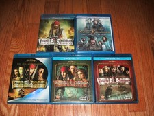 Disneys Pirates of the Caribbean 5 movie set on Blu-ray. No DVD disc Johnny Depp picture