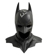 Christian Bale Signed Batman The Dark Knight 1:1 Scale Cowl Replica Beckett BAS picture