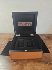 PANERAI LUMINOR SUBMERSIBLE PEARWOOD OEM CUSTOM DOUBLE WATCH BOX SET AUTHENTIC  picture