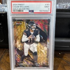 2024 Topps Finest -  Caleb Williams #161 Gold Geometric Refractor /25 (RC) picture