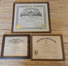 Vintage 1961-63 Neil R Melcher DDS Dental Certificates Northwestern Alpha Omega picture