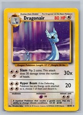 Dragonair 18/102 Rare Base Set Unlimited Pokemon Moderately Played picture