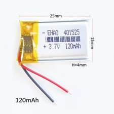 3.7V 120mAh LiPo Polymer Rechargeable Battery 401525 For Bluetooth 3D Glasess picture