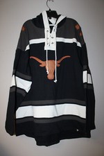 New NCAA Texas Longhorns old time jersey style mid weight cotton hoodie men's XL picture