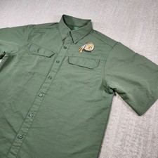 Boy Scouts Of America Shirt Adult Medium Microfiber Vented Outdoor Green Goshen picture