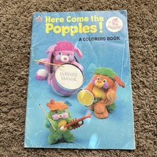 Vintage 1986 Happy House Here Comes the Popples Coloring Book Rare Unique  picture