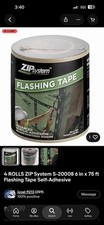 4 ROLLS ZIP System S-20008 6 in x 75 ft Flashing Tape Self-Adhesive  picture
