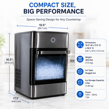 GE Profile Ice Maker Black Stainless Steel-Open Box picture