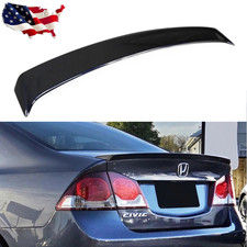 GLOSS BLACK Rear Trunk Spoiler for Honda Civic 2006-2011 4dr Sedan OE Lip Style picture
