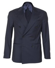 NWT EDUARDO DE SIMONE BLAZER coat jacket blue luxury handmade Italy 48 picture