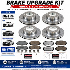  24-26 POWER STOP Toyota Tacoma Tow Performance brake rotors/pads Kit SR/SR5 picture