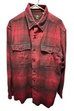Vintage ORVIS HEAVY FLANNEL SHIRT JACKET POCKETS PLAID RED MENS SIZE Medium picture