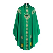 Church Catholic Priest Chasubles Vestments, Robe Chasuble Mass Round Collar R picture