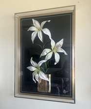 Jon Gilmore framed Signed Floral Realism Print Portrait Single Piece 3D 24x36in picture
