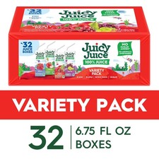 Juicy Juice 100% Juice, Shelf Stable Juice Box Variety Pack, 32 Count, 6.7 fl oz picture
