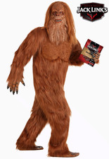 Jack Links Sasquatch Costume Adult Bigfoot Furry Suit Mask Gloves Halloween picture