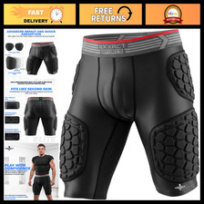 Men's Padded Compression Football Girdle with Cup Pocket | 5-Pad Protective Shor picture