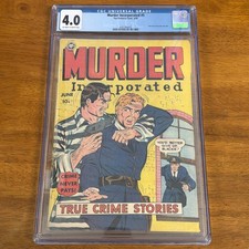 Murder Incorporated 5 #1 1950 Fox Features Golden Age Police Bondage CGC 4.0 picture