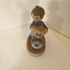 Possible Lefton Vintage Figurine -Sister Combing Lil Sisters Hair picture