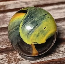 Vintage Marble Unusual Peltier Glass Rainbo Marble. .58