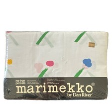 Vintage Marimekko by Dan River Snow Flower Double Flat Sheet Made in USA picture