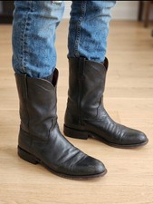 Lucchese 1883 Black Roper Boots M1010 12 D picture