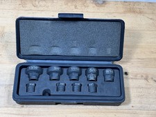 Klutch Thru-Hole Sockets — 9-Pc. SAE Set with Case - 5/16” Thru 13/16” picture