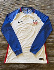 Nike USMNT 2016 Soccer Long Sleeve player issue Jersey White Blue Red Size L picture