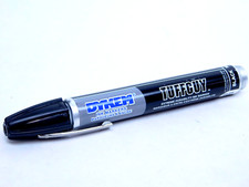 (1) BLACK Fiber Tip Valve Action Tuff Guy Permanent Durable Ink Marker Metal HR picture