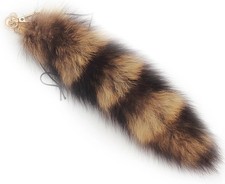 Fosrion Super Huge and Fluffy Real Fox Tail Fur Keychain Pendant - Halloween Cos picture