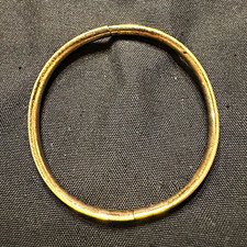 Vintage Gold Tone Baby Bracelet Engraved Pattern Metal picture