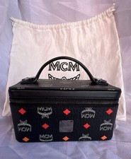 MCM Visetos Vanity Case Size S Black Rainbow Spectrum Leather Bag picture